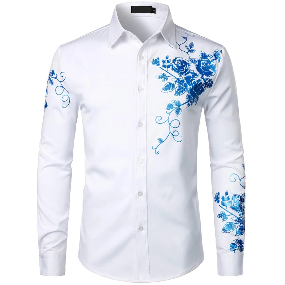 Camisas de manga larga para hombre, camisas informales, ropa elegante a la moda para hombre, ropa de moda para hombre, mangas largas estampadas de gran tamaño 2024
