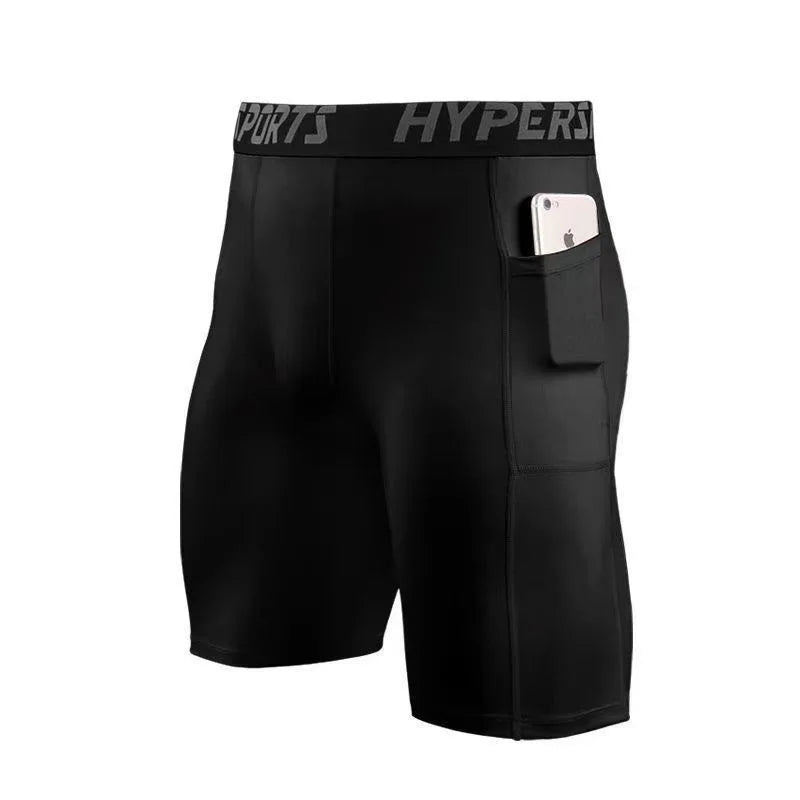 Leggings deportivos para hombre, pantalones cortos, secado rápido, elásticos, para fitness, correr, atletismo, entrenamiento de baloncesto, compresión