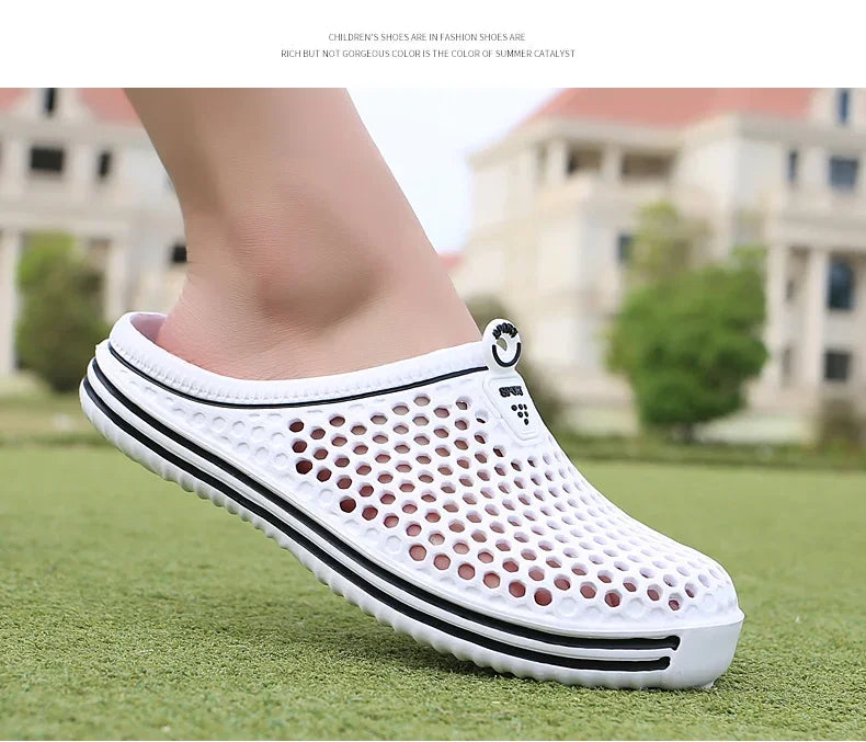 Sandalias cómodas para piscina para hombre, Zapatos de playa al aire libre de verano, zuecos de jardín sin cordones, zapatillas informales para ducha de agua, Zapatos Unisex