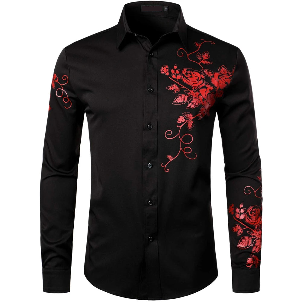 Camisas de manga larga para hombre, camisas informales, ropa elegante a la moda para hombre, ropa de moda para hombre, mangas largas estampadas de gran tamaño 2024