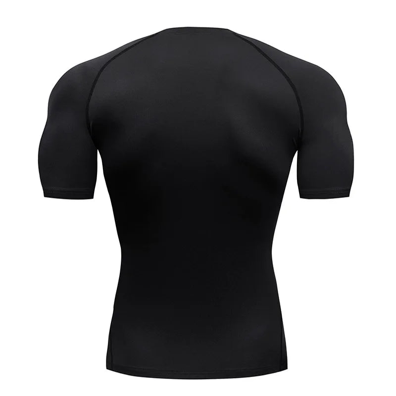 Camiseta de Compresión Hombre – Estampado Running & Fitness