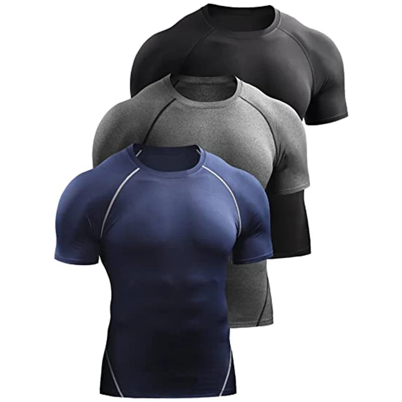 Camiseta de Compresión Hombre – Running, Gym & Fitness