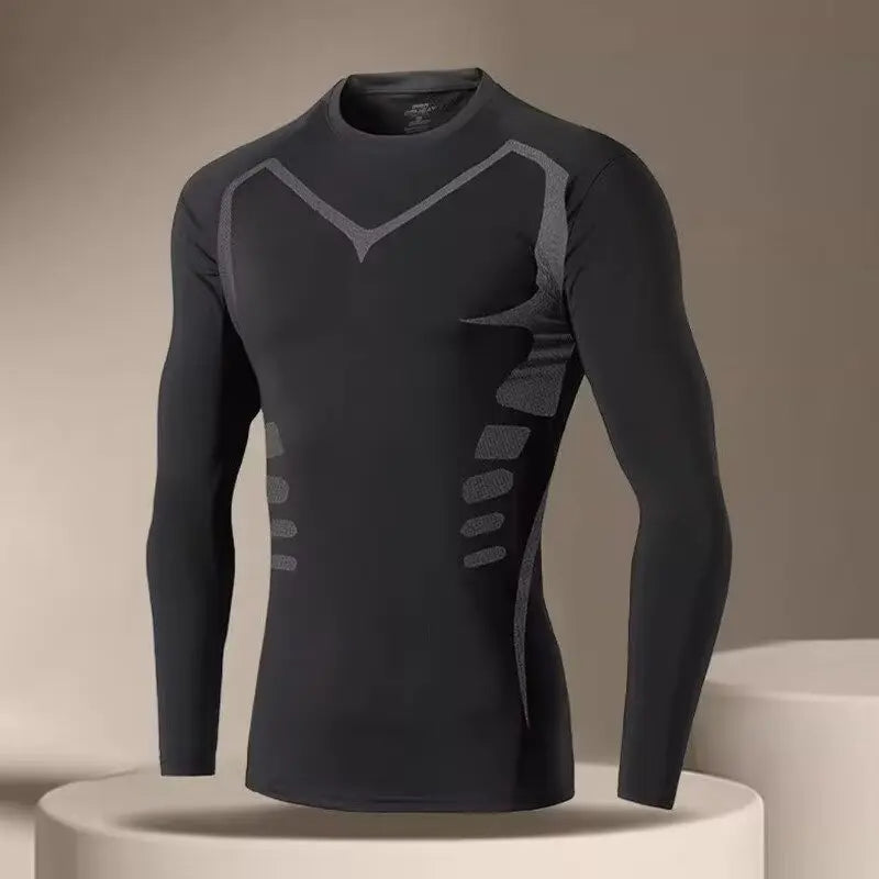 Camiseta deportiva para correr para hombre, camisetas de compresión para Fitness, camiseta de entrenamiento de secado rápido, camisetas deportivas para correr, Jersey