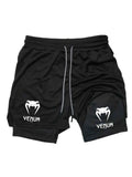 Pantalones Cortos Deportivos de Verano 2026, 2 en 1, para Gimnasio y Running, Ropa Deportiva Informal para Correr, Pantalones Cortos de Doble Capa para Fitness