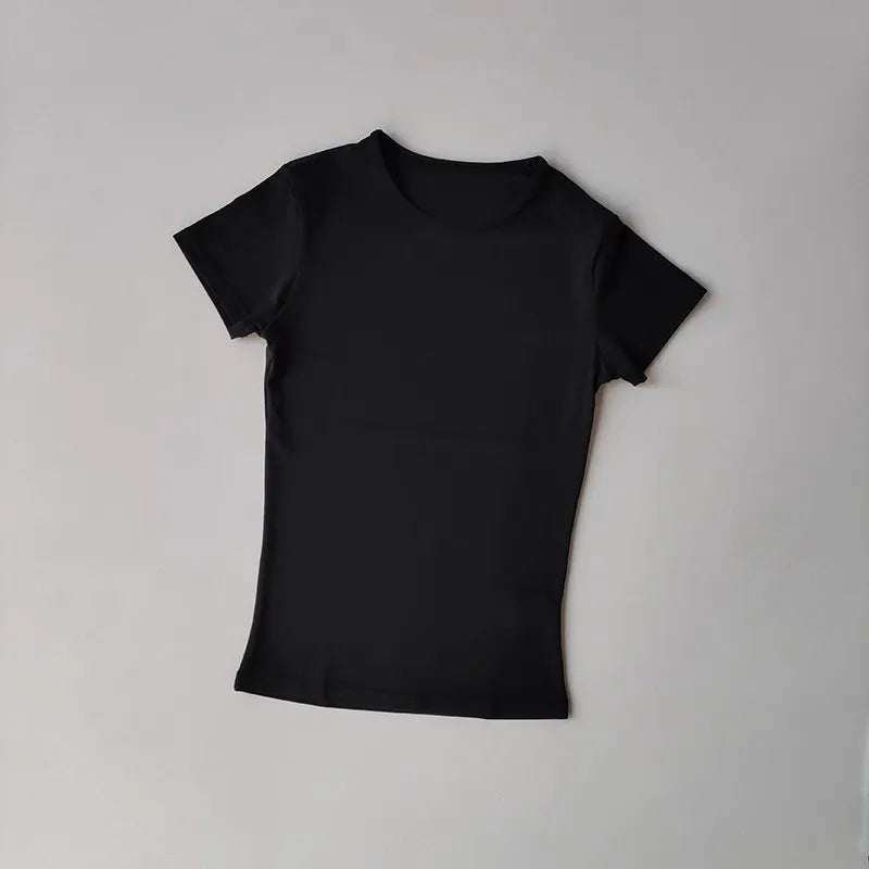 Camiseta deportiva al aire libre para mujer, ropa de Yoga, camiseta de Fitness, camiseta para correr de secado rápido, Top de entrenamiento, ropa deportiva femenina, ropa de ejercicio