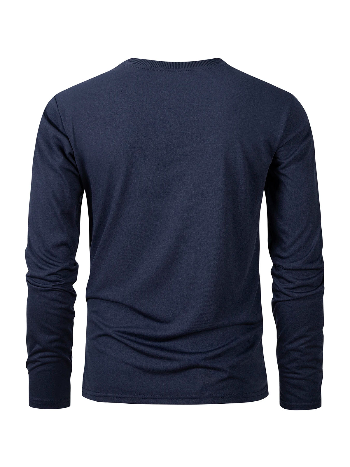 Camisetas de manga larga para hombre, camisetas informales con cuello redondo que absorben la humedad, camisetas deportivas cómodas y versátiles para hombre