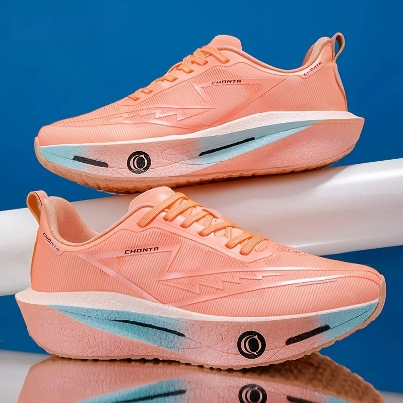 Zapatos deportivos informales y cómodos para hombre, a la moda, con parte superior de tela transpirable, antideslizantes, resistentes al desgaste, suela que absorbe los golpes, zapatos informales con cordones y punta r
