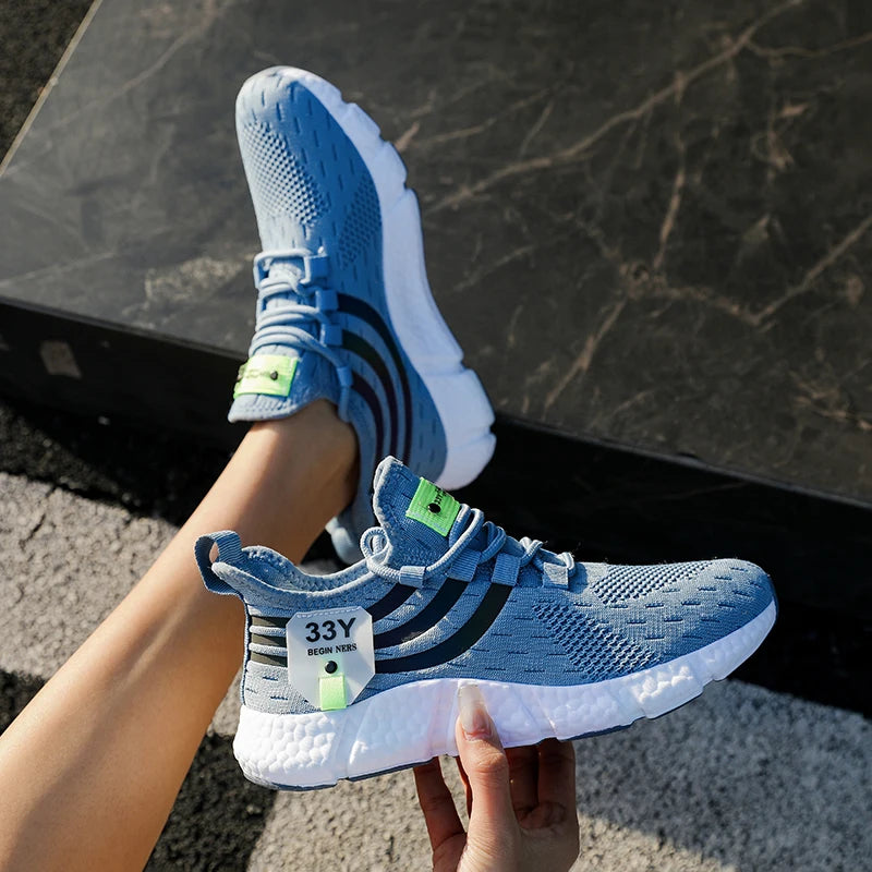 Zapatos deportivos informales para hombre, zapatillas ligeras transpirables, zapatillas de correr negras de malla para exteriores, zapatillas deportivas para correr Tenis para caminar