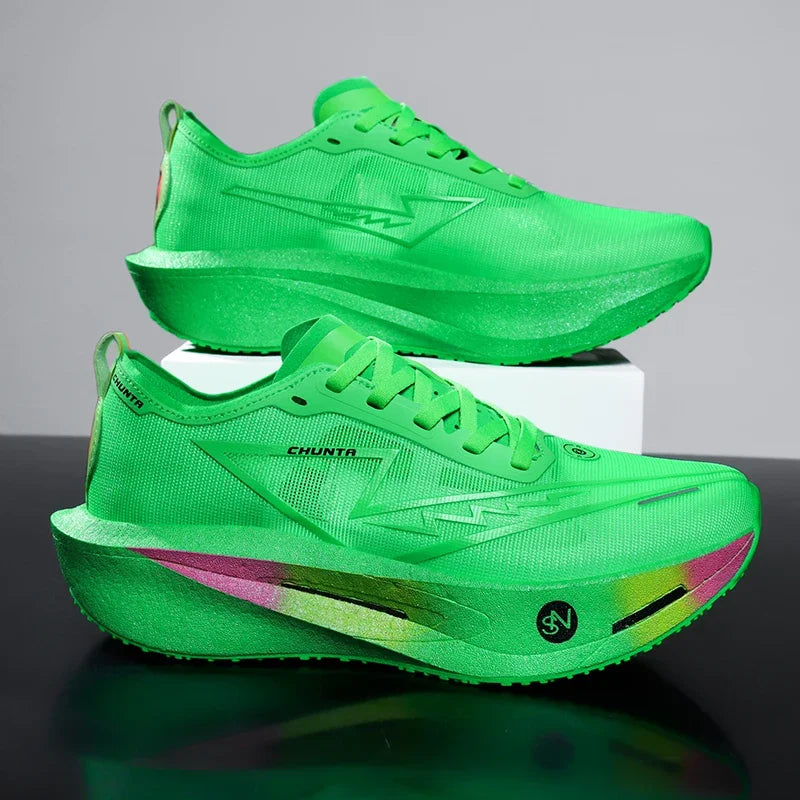 Zapatillas para correr especialidad tabla de carbono maratón hombres deportes transpirables ligeros mujeres cómodas zapatillas deportivas