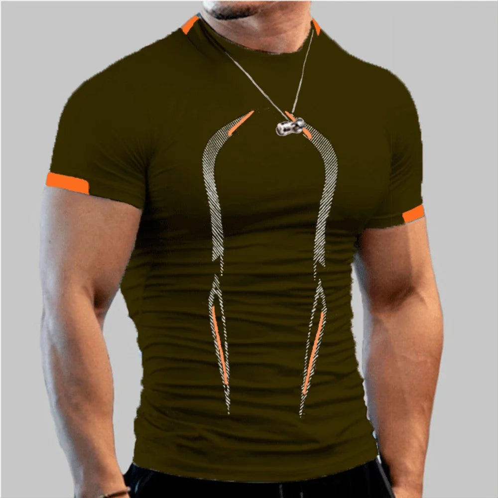 Nueva ropa deportiva de verano, camiseta transpirable para gimnasio, camiseta para correr de secado rápido para hombre, camisetas de entrenamiento para hombre, camisetas deportivas para correr