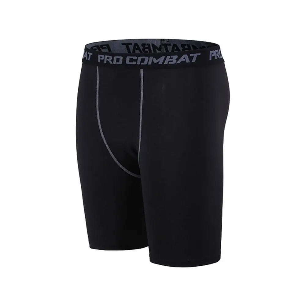 Mallas deportivas para hombre, medias de compresión elásticas para Fitness, secado rápido, pantalones cortos elásticos de entrenamiento para correr