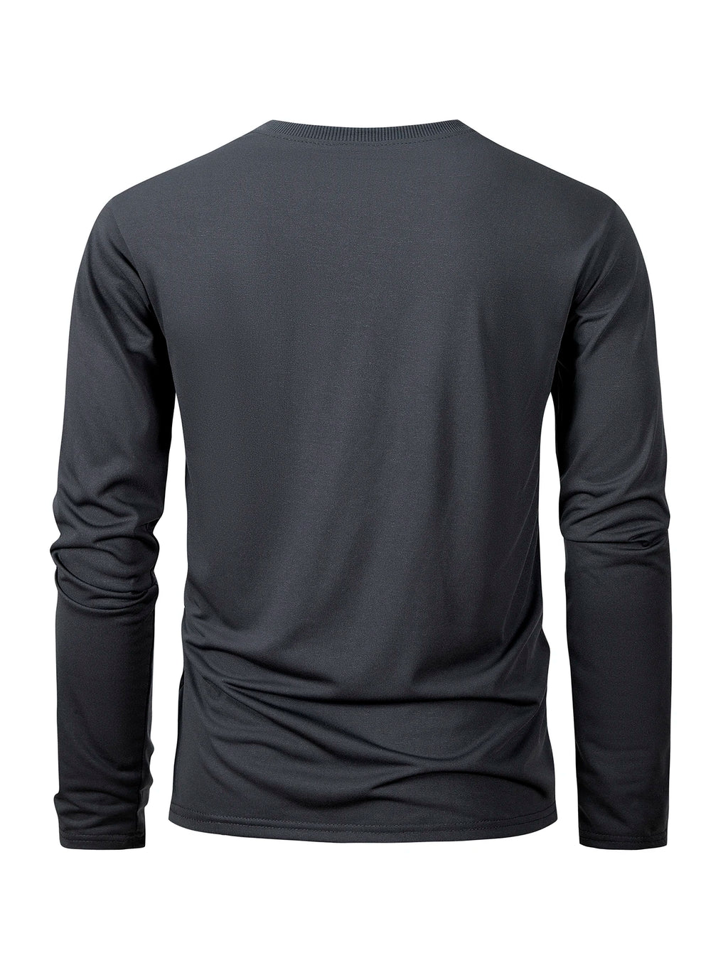 Camisetas de manga larga para hombre, camisetas informales con cuello redondo que absorben la humedad, camisetas deportivas cómodas y versátiles para hombre