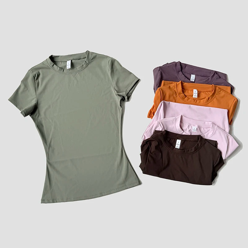Camiseta Yoga Seamless Mujer – Manga Corta