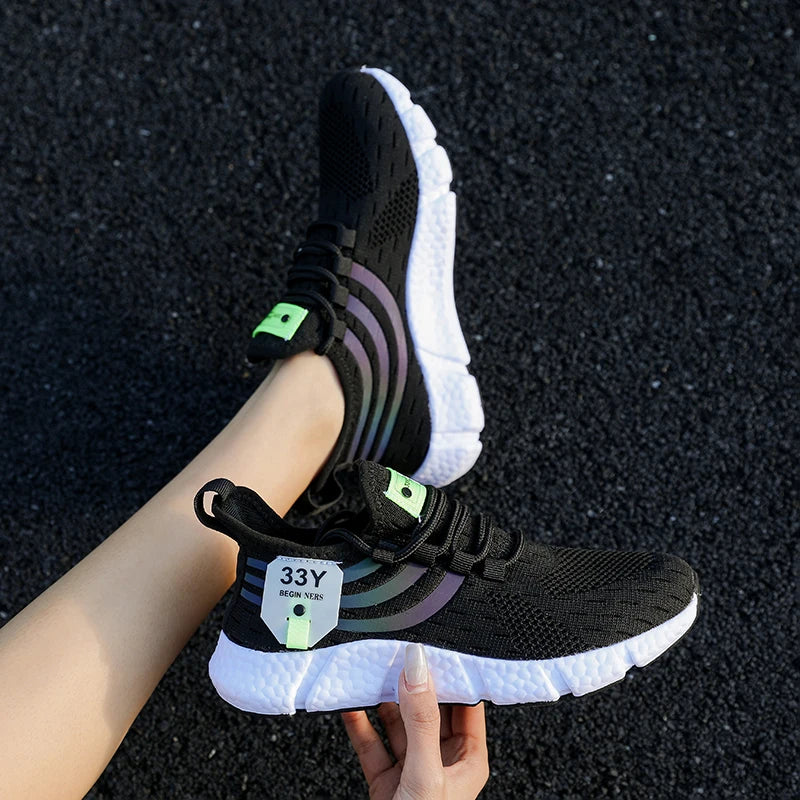Zapatos deportivos informales para hombre, zapatillas ligeras transpirables, zapatillas de correr negras de malla para exteriores, zapatillas deportivas para correr Tenis para caminar