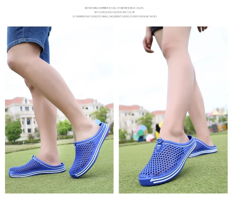 Sandalias cómodas para piscina para hombre, Zapatos de playa al aire libre de verano, zuecos de jardín sin cordones, zapatillas informales para ducha de agua, Zapatos Unisex