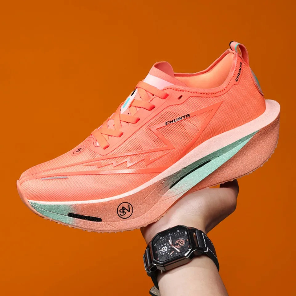 Zapatillas para correr especialidad tabla de carbono maratón hombres deportes transpirables ligeros mujeres cómodas zapatillas deportivas