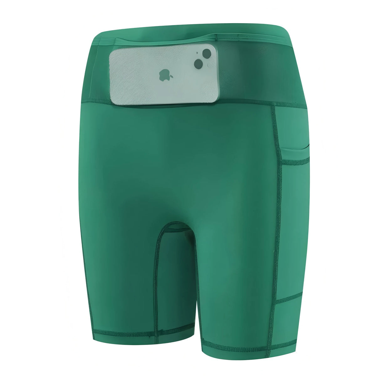 Pantalones Cortos de Running para Hombre con Riñonera, Compresión, Mallas Deportivas para Yoga, Fitness, Deporte al Aire Libre, Secado Rápido