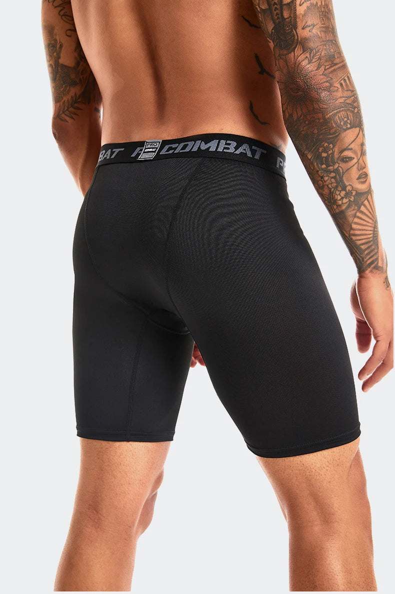 Leggings deportivos para hombre, pantalones cortos, secado rápido, elásticos, para fitness, correr, atletismo, entrenamiento de baloncesto, compresión