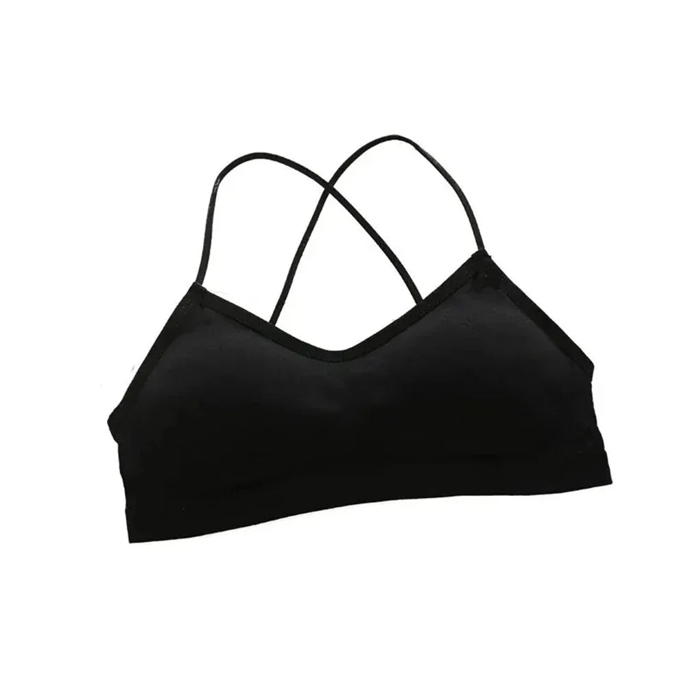Conjunto de 3 unidades de Sujetador deportivo con tirantes cruzados para mujer, Sujetador deportivo para Yoga, Top para ombligo, Top de tubo para gimnasio y Fitness, sujetador Sexy de belleza transpirable en la espalda