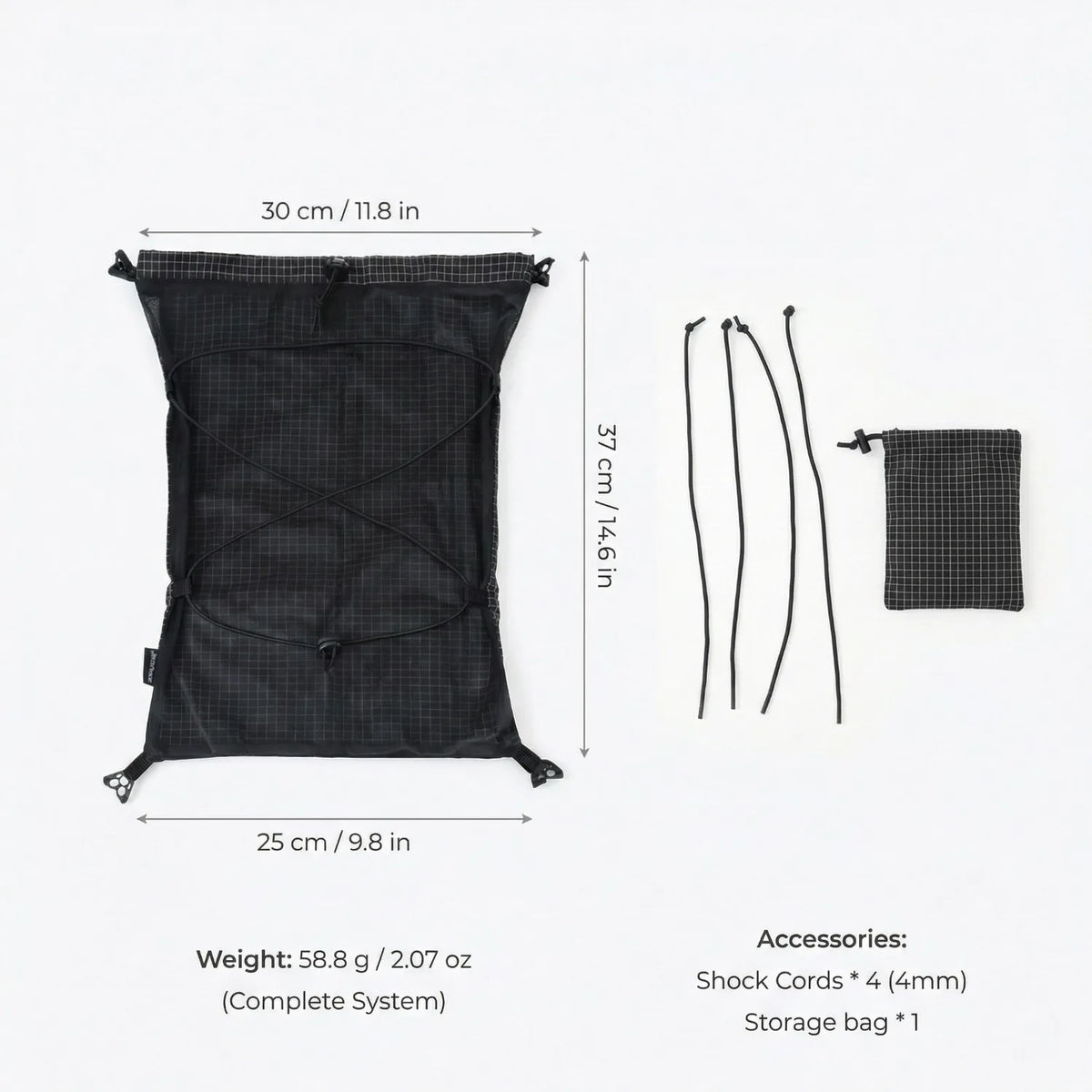 [HODRGEAR] Mochila Modular Kangaroo Pouch Expandible 6L Ultraligera 58g Gridstop para Senderismo y Trekking UL Gear Beaver Tail