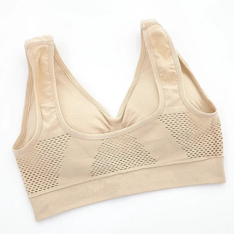 Chaleco deportivo transpirable para mujer, sujetador absorbente para el sudor, almohadilla a prueba de golpes, Top deportivo para pista y campo, gimnasio, correr, Fitness