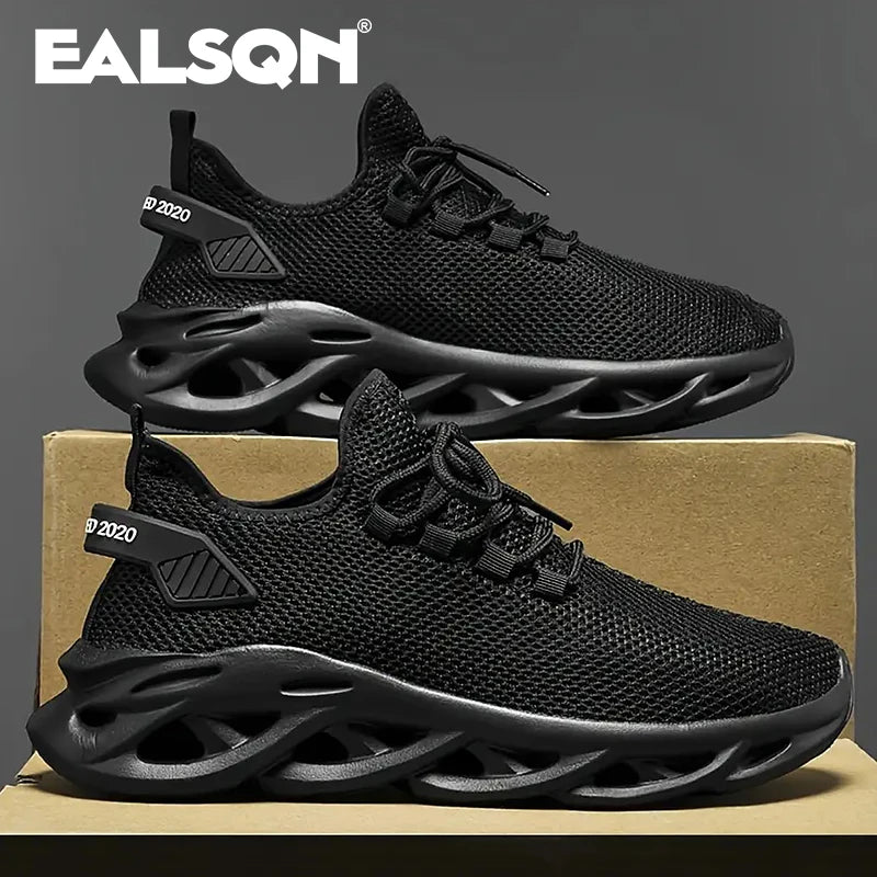 Zapatillas deportivas para hombre, zapatillas deportivas negras para correr, zapatillas informales, color marrón, malla transpirable para exteriores, tenis negros ligeros con absorción de impacto para mujer