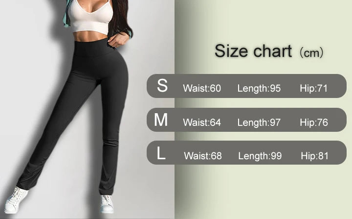 Leggings Sólidos para Mujer, Pantalones de Yoga de Punto Sin Costuras, Pantalones Acampanados, Leggings Deportivos Casuales Ajustados de Cintura Alta con Efecto Levanta Glúteos