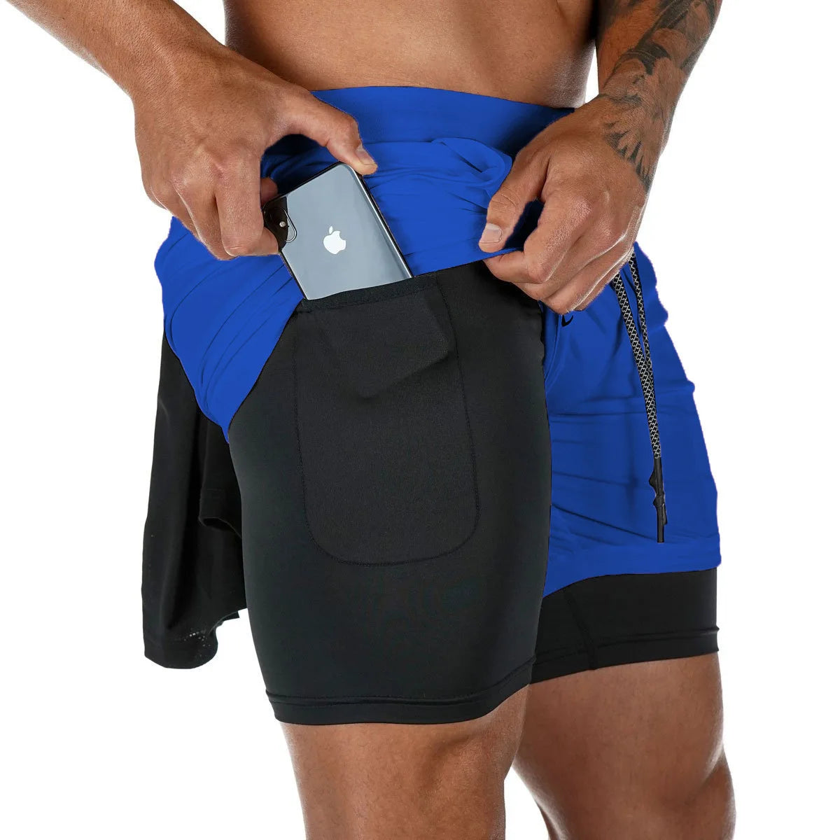 Pantalones Cortos Running Hombre 2 en 1 – Secado Rápido