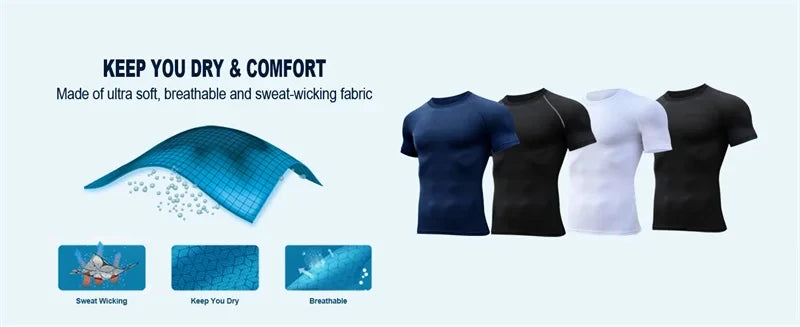 Camiseta de compresión con estampado de Anime para hombre, camiseta para correr, ropa deportiva de secado rápido para gimnasio, camisetas transpirables de manga corta