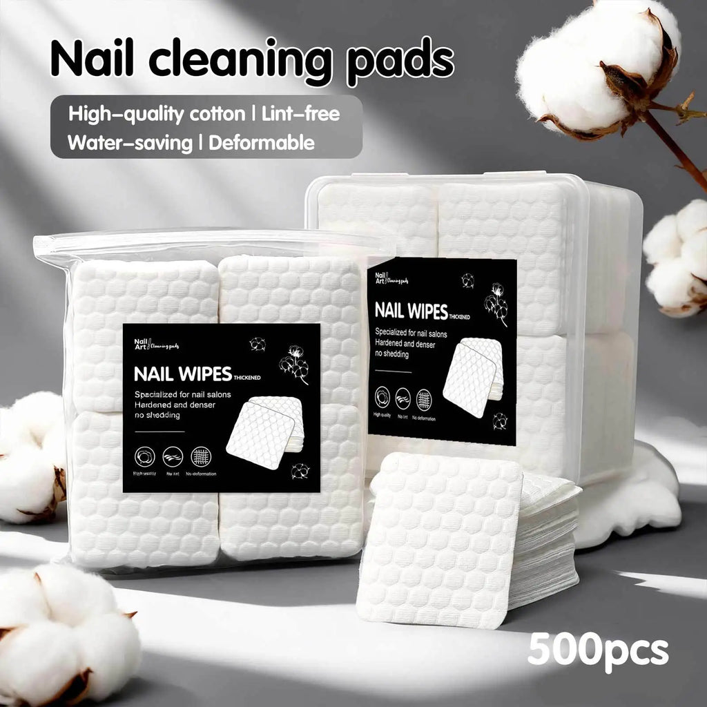 200/500 unids/pack/caja herramientas sólidas y duraderas para uñas Gel de manicura almohadillas quitaesmalte de uñas toallitas sin pelusa envolturas de servilletas