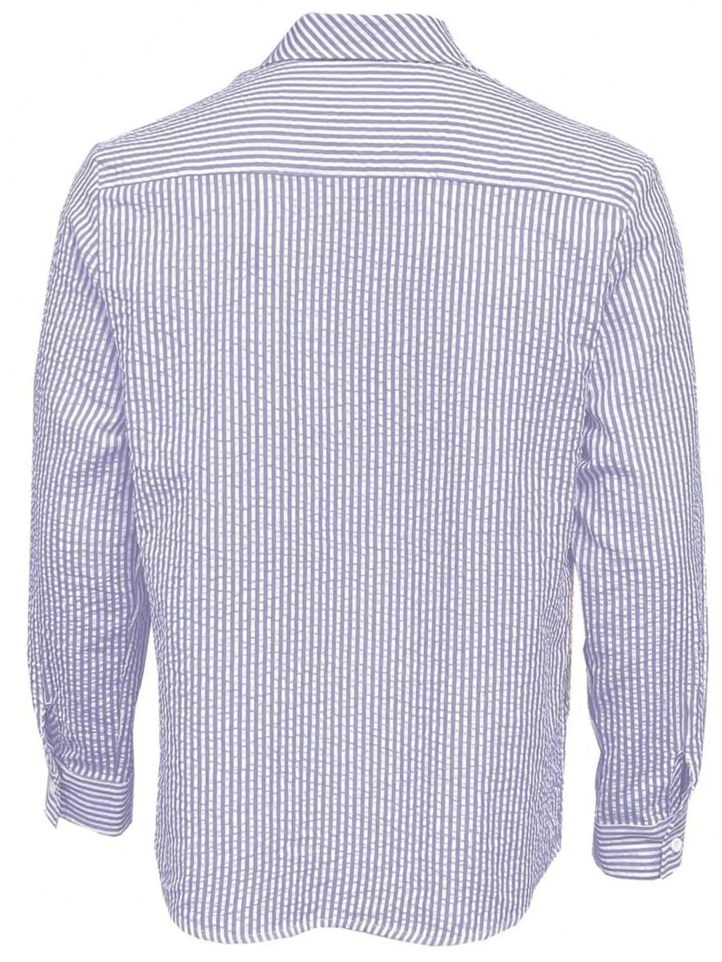 Camisa de Manga Larga a Rayas para Hombre, Corte Holgado, Elegante, Cómoda, Informal, para Todas las Temporadas, Ideal para Actividades al Aire Libre
