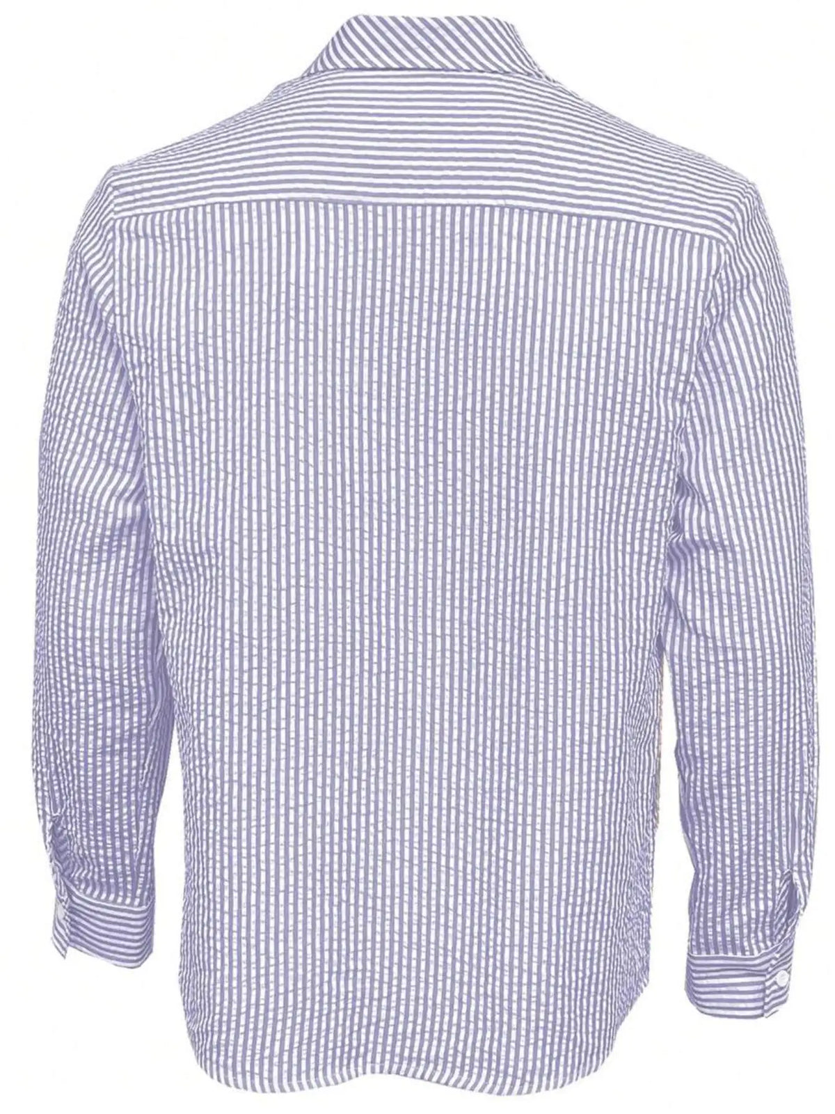 Camisa de Manga Larga a Rayas para Hombre, Corte Holgado, Elegante, Cómoda, Informal, para Todas las Temporadas, Ideal para Actividades al Aire Libre