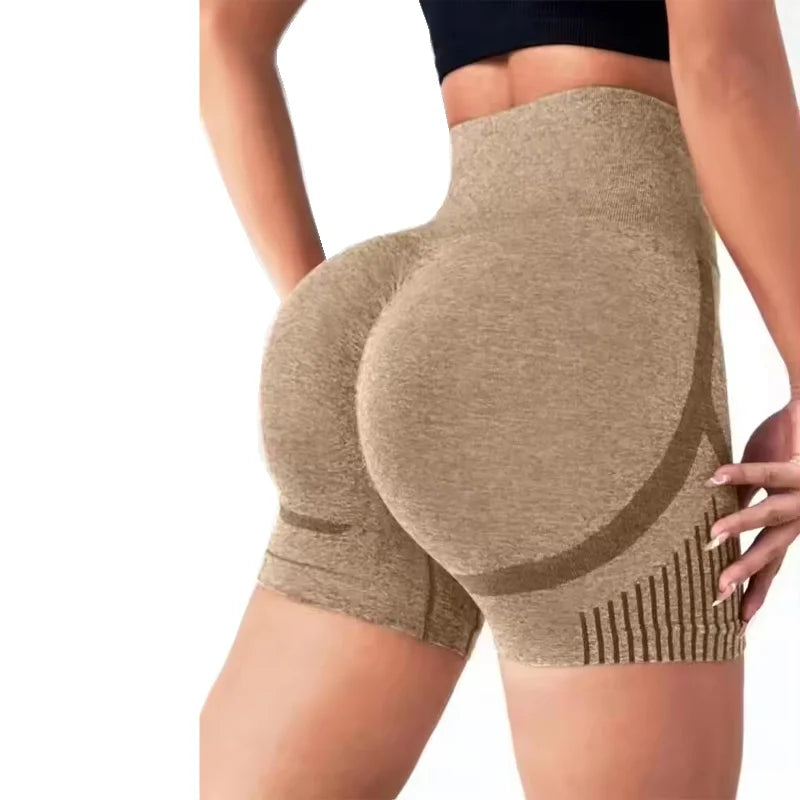Pantalones cortos de Yoga para mujer, pantalones cortos de entrenamiento de cintura alta, Fitness, Yoga, levantamiento de glúteos, Fitness, Yoga, gimnasio, pantalones cortos para correr, ropa deportiva