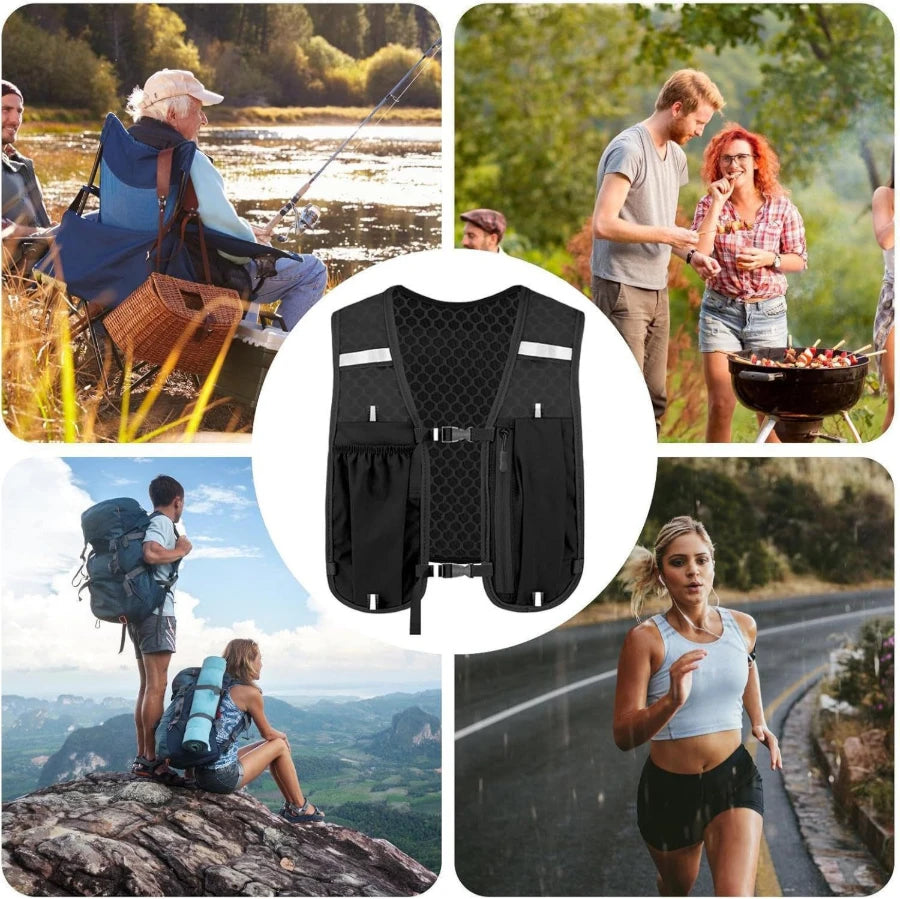 Chaleco de Running con Almacenamiento – Ligero y Reflectante