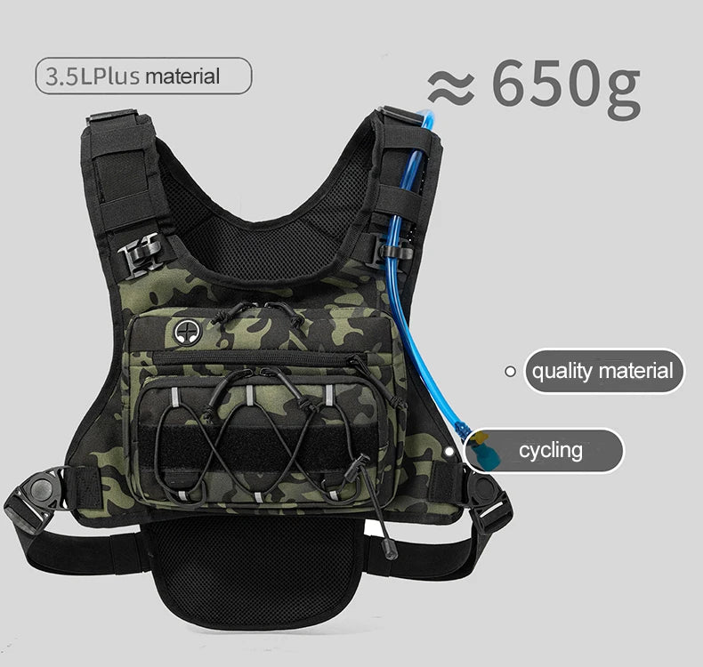 Chaleco de Hidratación para Correr, Ciclismo, Senderismo, Carreras de Bicicleta, Maratón, Bolsa Deportiva Táctica para Hombres y Mujeres, Mochila de Camping