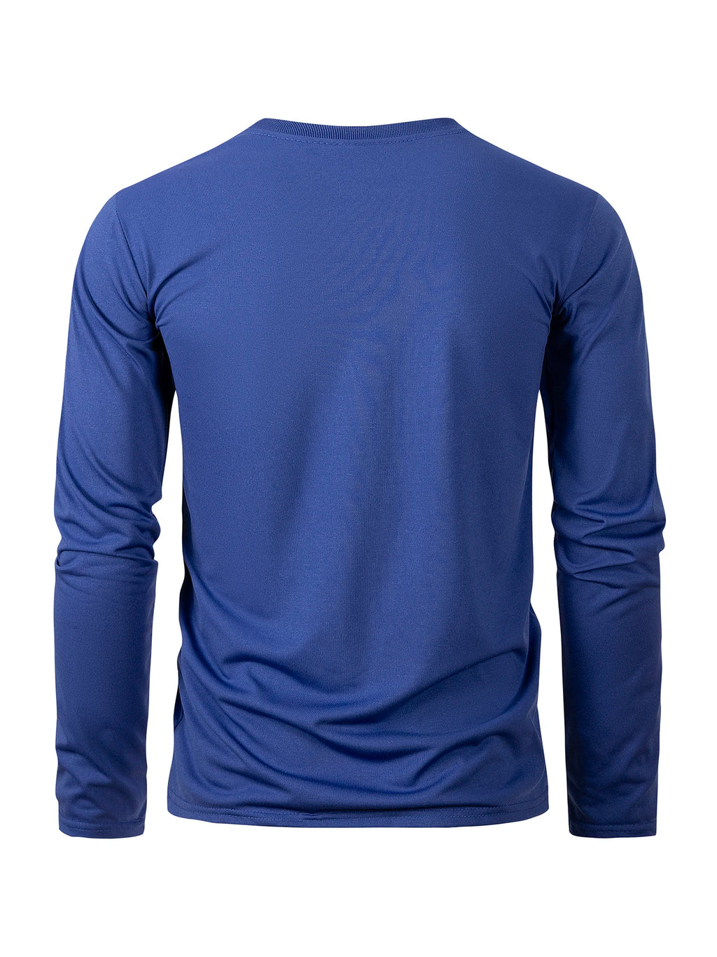 Camisetas de manga larga para hombre, camisetas informales con cuello redondo que absorben la humedad, camisetas deportivas cómodas y versátiles para hombre
