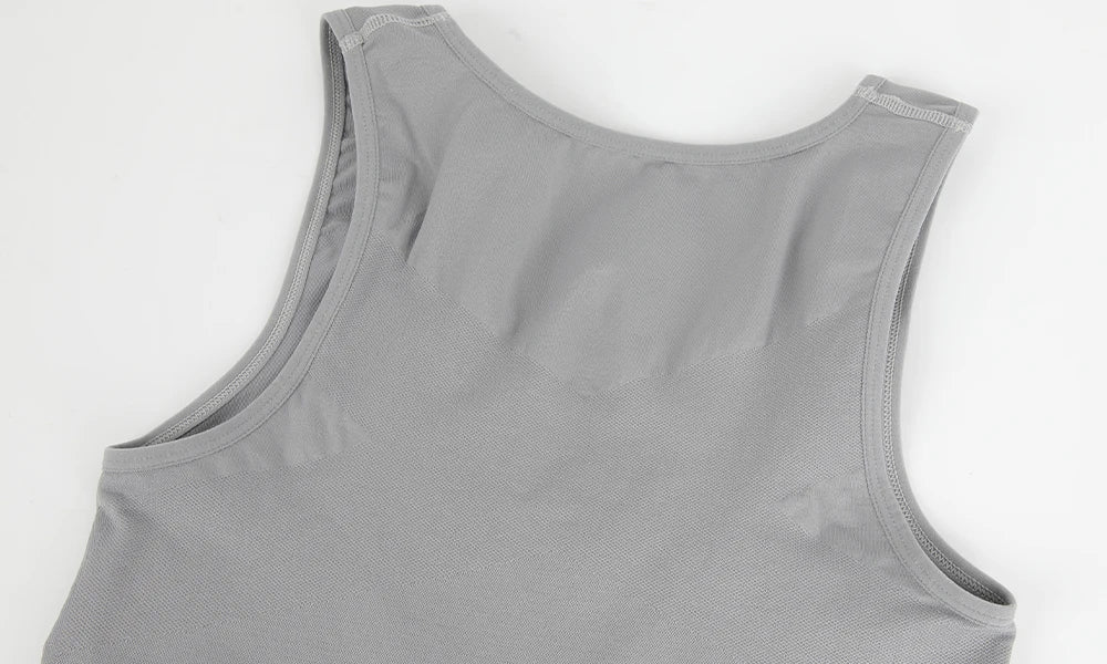 Camisa de compresión para hombre para moldeador de cuerpo, chaleco adelgazante, ropa interior ajustada para abdomen, camiseta sin mangas