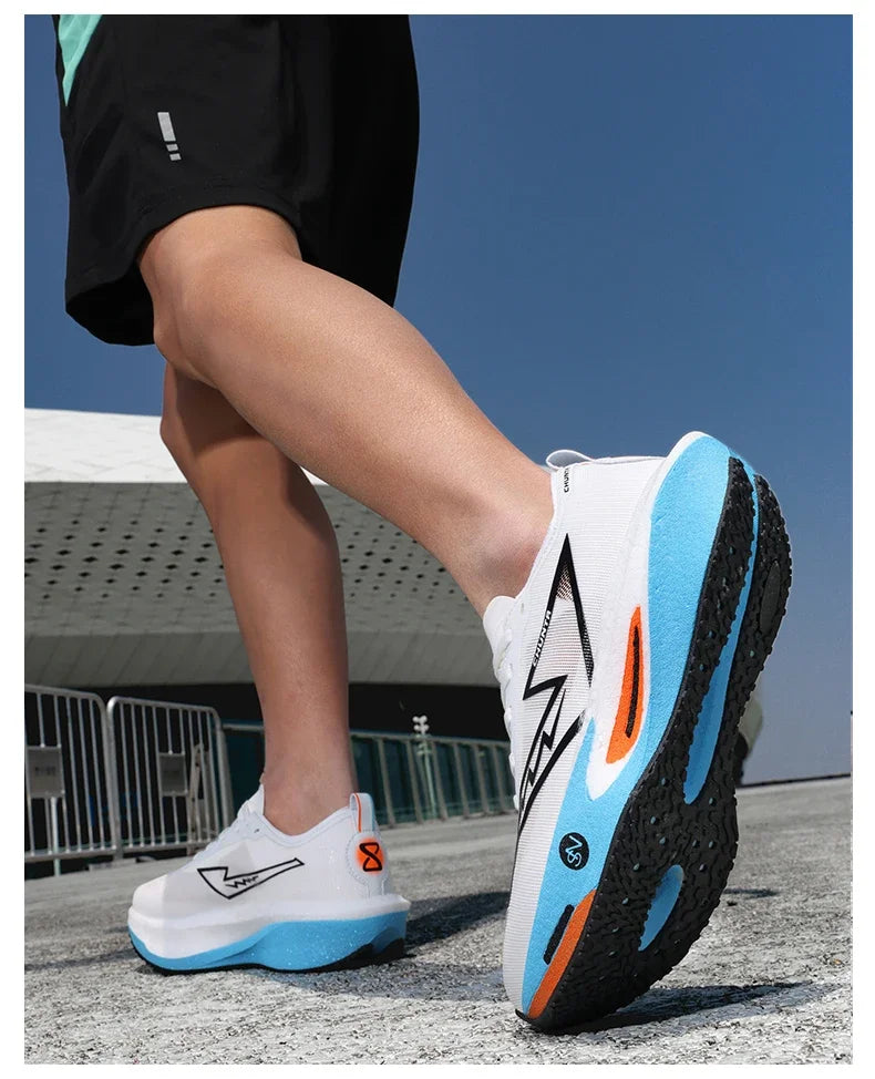 Zapatillas para correr especialidad tabla de carbono maratón hombres deportes transpirables ligeros mujeres cómodas zapatillas deportivas
