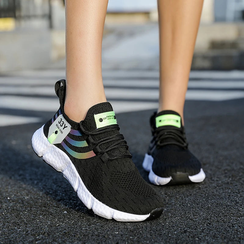 Zapatos deportivos informales para hombre, zapatillas ligeras transpirables, zapatillas de correr negras de malla para exteriores, zapatillas deportivas para correr Tenis para caminar