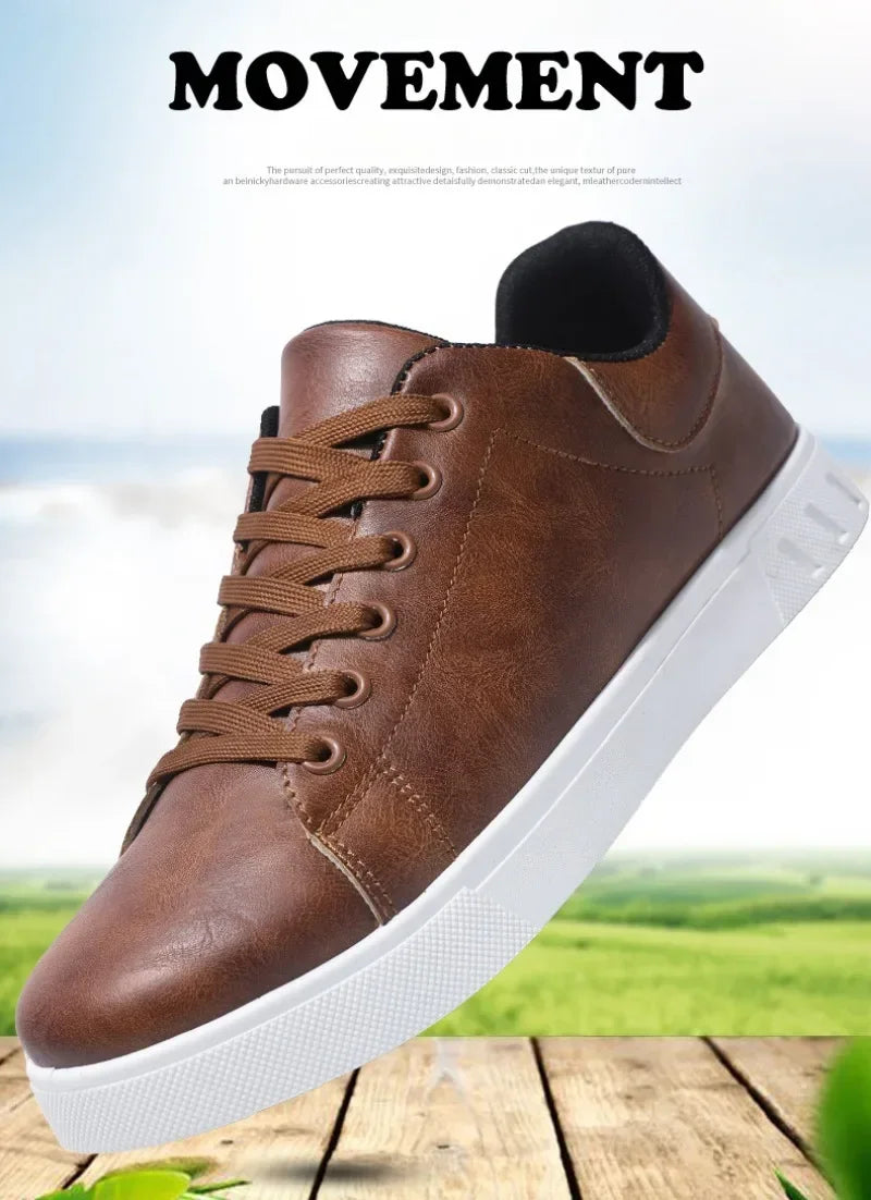 Zapatos informales Mocasines Zapatillas de deporte de cuero británico Zapatos planos Zapatos clásicos de cuero para hombres Primavera Verano Nuevos mocasines de diseñador de moda