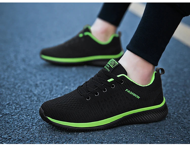 Zapatos de punto para correr para hombre, zapatillas de deporte informales a la moda para hombre, zapatillas deportivas transpirables atléticas para gimnasio, zapatillas ligeras para correr