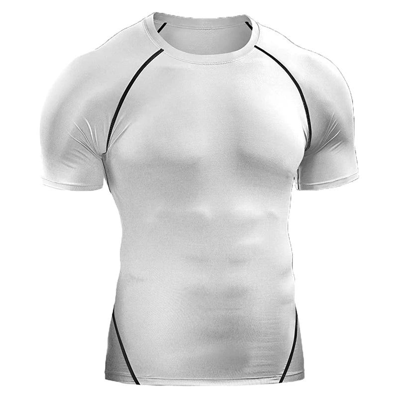 Camiseta de Compresión Hombre – Running, Gym & Fitness