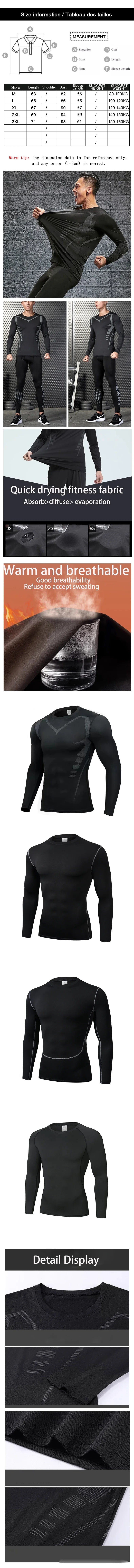 Camiseta deportiva para correr para hombre, camisetas de compresión para Fitness, camiseta de entrenamiento de secado rápido, camisetas deportivas para correr, Jersey