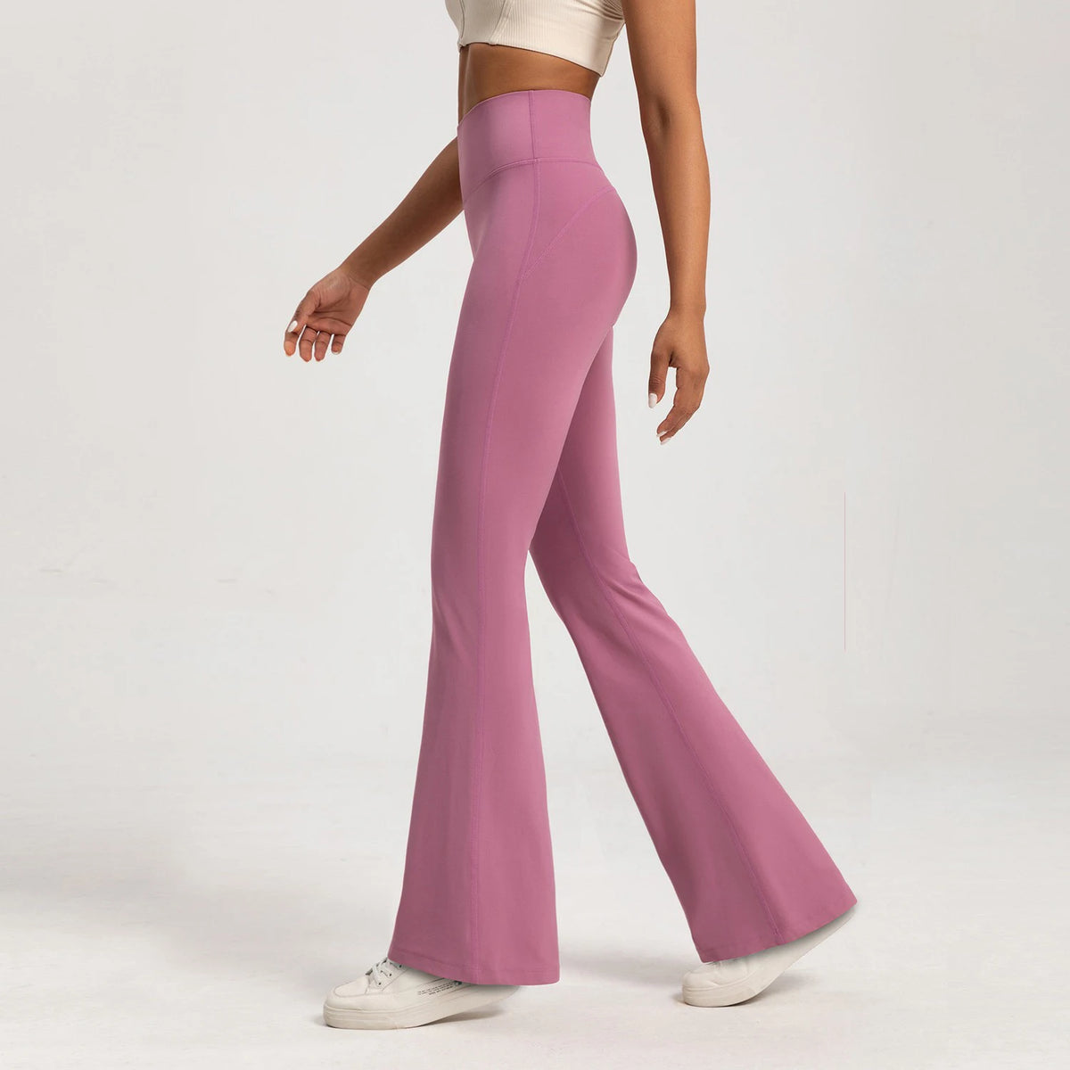 Mallas de Yoga de gama alta, pantalones de Yoga ajustados, pantalones de pierna ancha de cintura alta, pantalones transpirables para gimnasio, mallas deportivas informales con campana para mujer