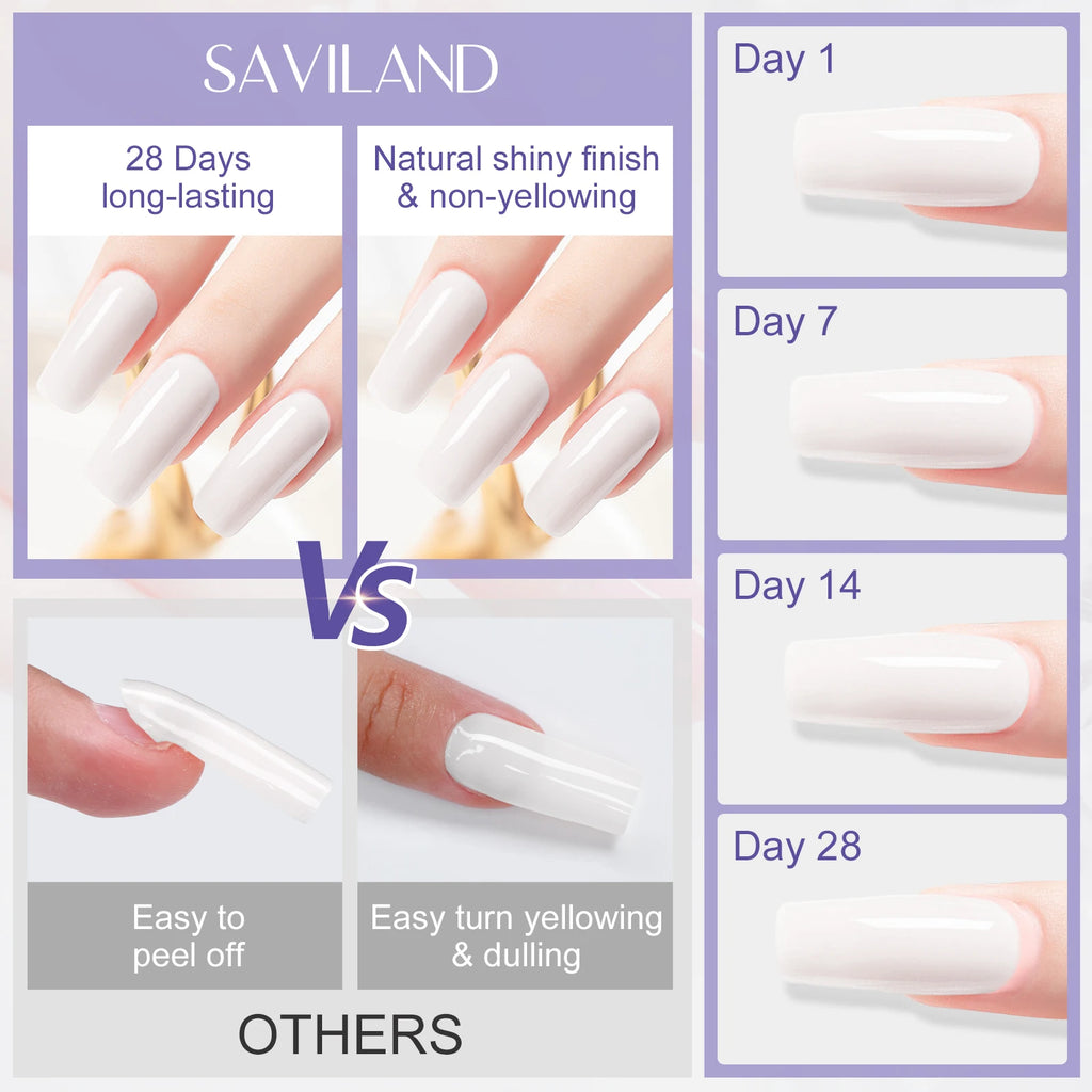 Saviland-esmalte de Gel para uñas, Gel multifuncional para extensión de uñas, UV, para salón de belleza, 100g