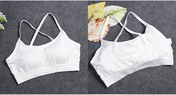 Ropa interior deportiva para mujer, top corto sin costuras para yoga y fitness, con tirantes anchos con letras, cómodo para entrenamiento, ropa deportiva sin aros en la espalda