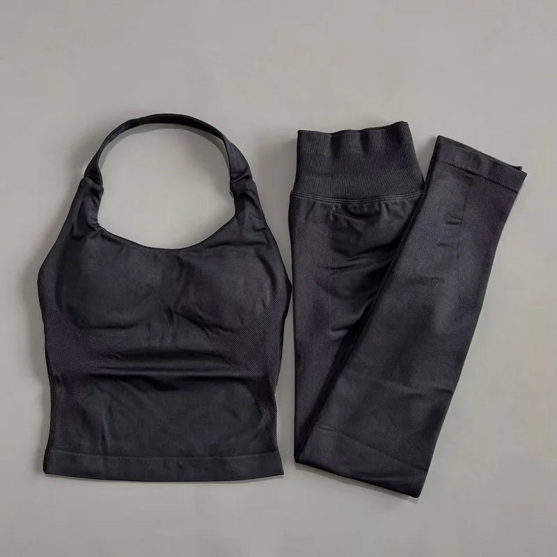 Conjunto Fitness 2 Piezas para Mujer – Top + Leggings