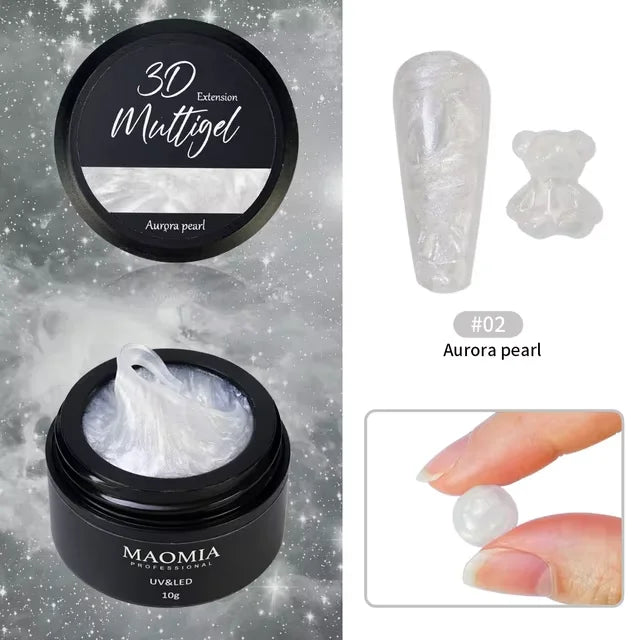 Maomia-esmalte de Gel tallado para uñas, extensión de manos antiadherente, multigel 3D, modelado 5D, moldeador estereoscópico sólido