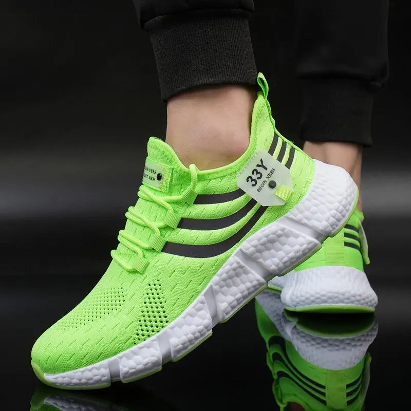 Zapatos deportivos informales para hombre, zapatillas ligeras transpirables, zapatillas de correr negras de malla para exteriores, zapatillas deportivas para correr Tenis para caminar