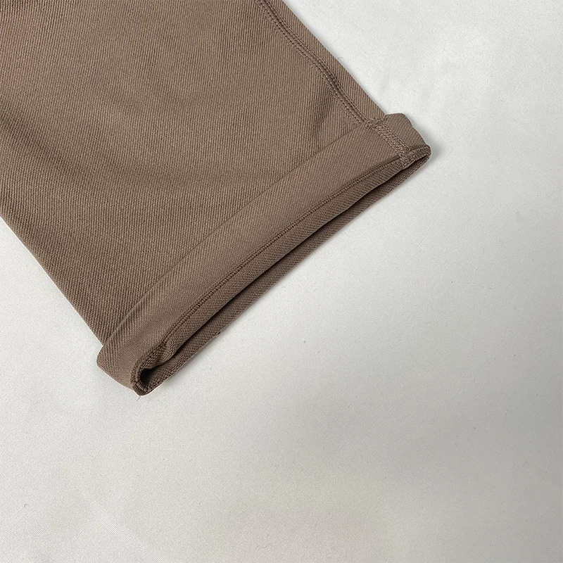 Leggings Sólidos para Mujer, Pantalones de Yoga de Punto Sin Costuras, Pantalones Acampanados, Leggings Deportivos Casuales Ajustados de Cintura Alta con Efecto Levanta Glúteos